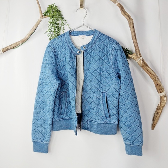 gap quilted denim jacket